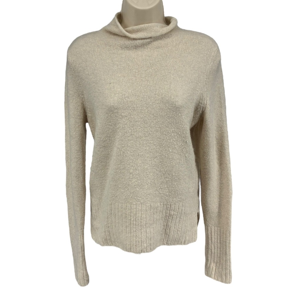Madewell Merino Alpaca Blend‎ Mock Neck Sweater Beige Size M